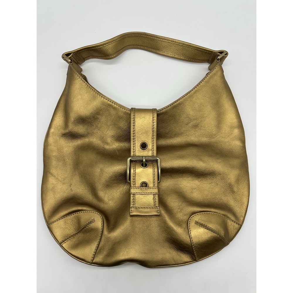 Michael Michael Kors Gold Metallic Leather Boho Handbag